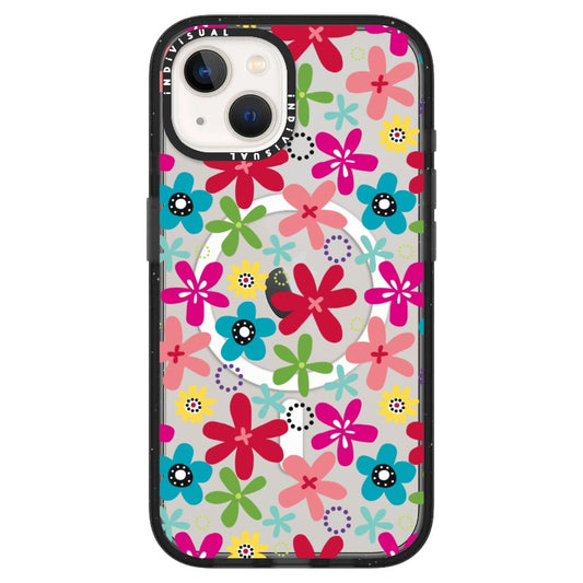 Pink and Blue Floral Pattern 4_ iPhone Ultra-MagSafe Case [1502024]