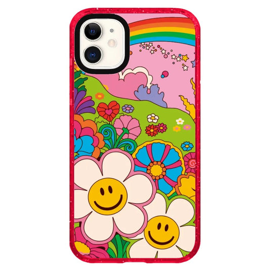 Smiley Flowers and Rainbow_iPhone Clear Impact Case Limited  [1499245]