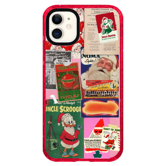 Christmas Themed Vintage Poster Collage Phone Case_iPhone Clear Impact Case Limited  [1475378]