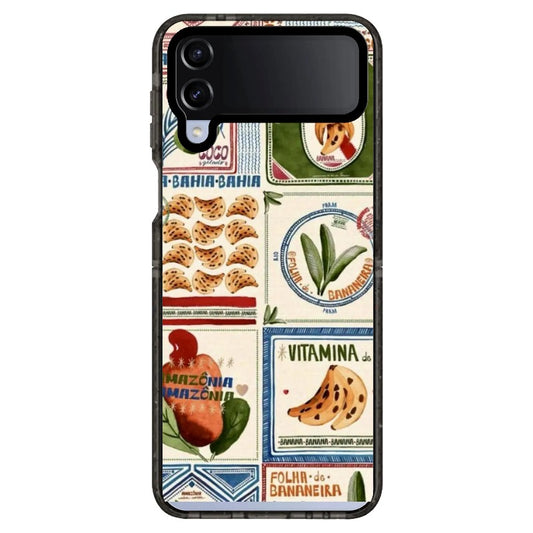 Vintage Food Illustration Style Phone Case_Samsung Z Flip [1444129]