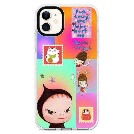 Yoshitomo Nara Inspired Gradiant Color Phone Case_iPhone Clear Impact Case [1274952]