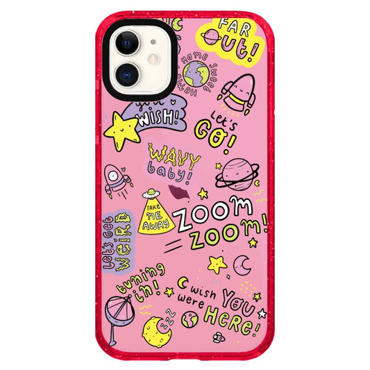 Rockets and Planets Outer Space Themed Phone Case_iPhone Clear Impact Case Limited  [1502025]