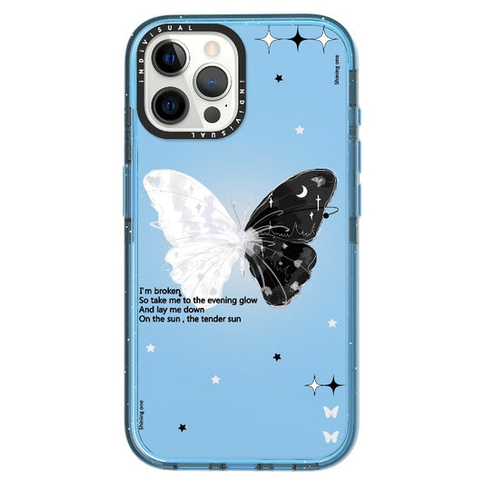 Semi Transparent Black and White Butterflies and Stars_iPhone Ultra-Impact Case [1506970]