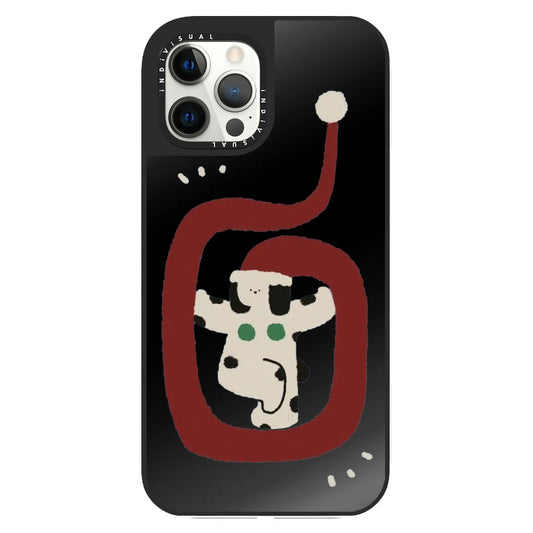 Christmas Themed Puppy with Long Santa Hat Phone Case_Clear Impact Phone Case [1474105]