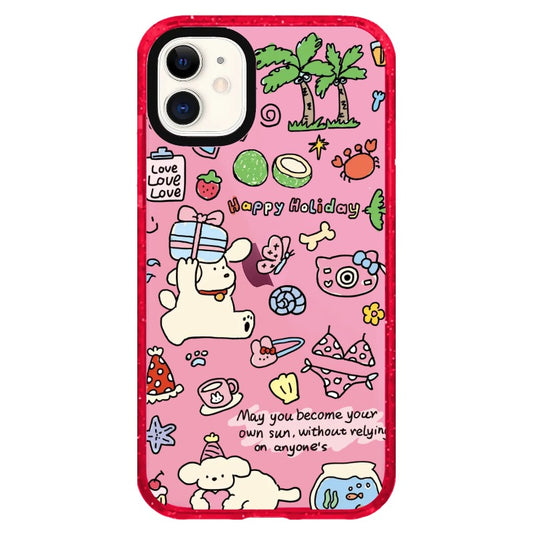 Holiday Puppy Cartoon_iPhone Clear Impact Case Limited  [1593110]