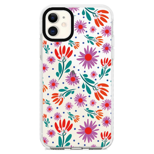 Purple Floral Pattern Phone Case 6_iPhone Clear Impact Case [1499278]