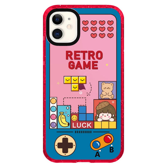 Vintage Game Tris Inspired Cartoon Phone Case_iPhone Clear Impact Case Limited  [1594647]