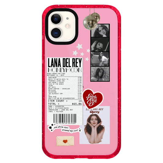 Lana Del Rey Honey Moon Receipt and Mirror Ball Phone Case_iPhone Clear Impact Case Limited  [1475398]