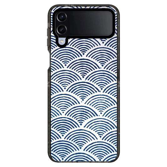 Blue Waves Pattern Phone Case_Samsung Z Flip [1506927]