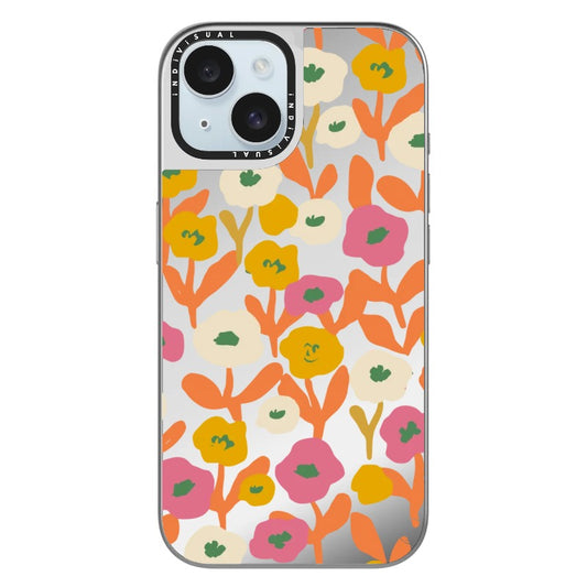 Acrylic Style Yellow, Pink and White Floral Phone Case_Clear Impact Phone Case [1535155]