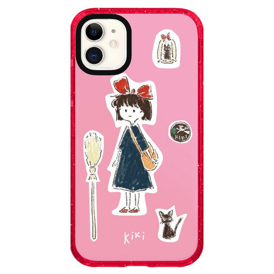 Kiki's Delivery Service Doodle Style Stickers Phone Case_iPhone Clear Impact Case Limited  [1448095]