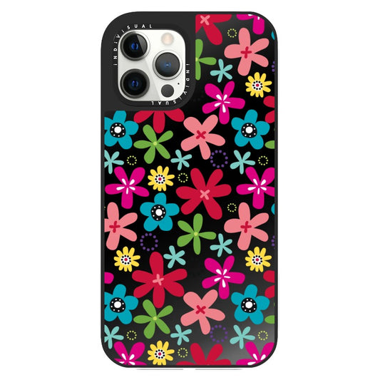 Pink and Blue Floral Pattern 4_Clear Impact Phone Case [1502024]