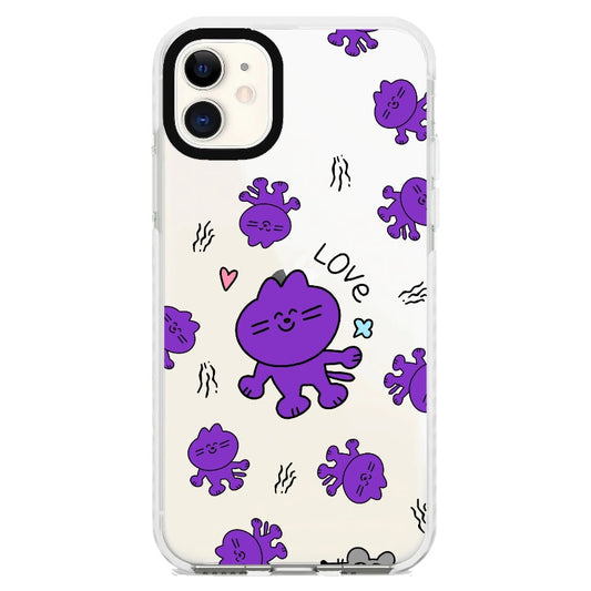 Purple Kitty Love_iPhone Clear Impact Case [1614216]