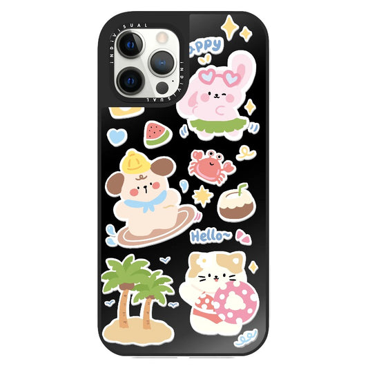 Summertime with Animal Friends_Clear Impact Phone Case [1503063]