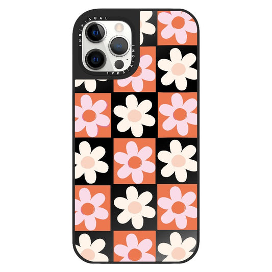 Cute Orange Floral Pattern Phone Case_Clear Impact Phone Case [1515105]