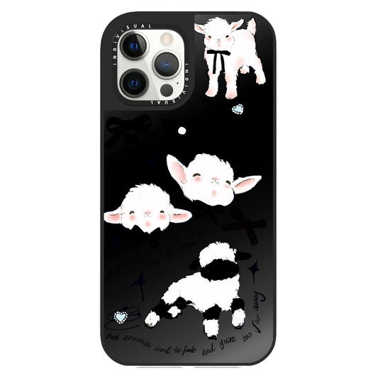 Lamb with Black Bow Chocker _Clear Impact Phone Case [1503884]