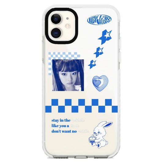 New Jeans Hanni Inspired Blue Phone Case_iPhone Clear Impact Case [1257461]