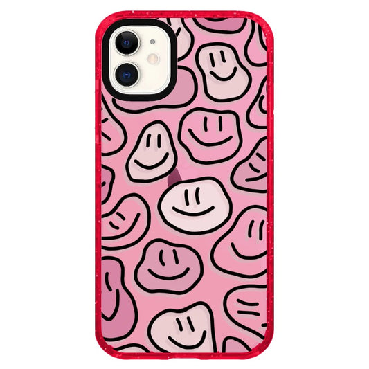 Pink Smiley Faces Phone Case_iPhone Clear Impact Case Limited  [1495324]