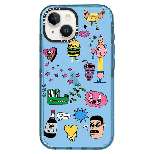 Colorful Cartooon Characters Collage Phone Case_iPhone Ultra-Impact Case [1446951]