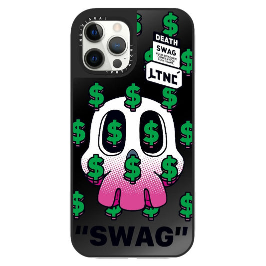 Pop Art Inspired Dollar Pattern Skull _Clear Impact Phone Case [1503040]