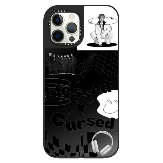 Enhypen Blessed Cursed Theme Black and White Phone Case_Clear Impact Phone Case [835433]