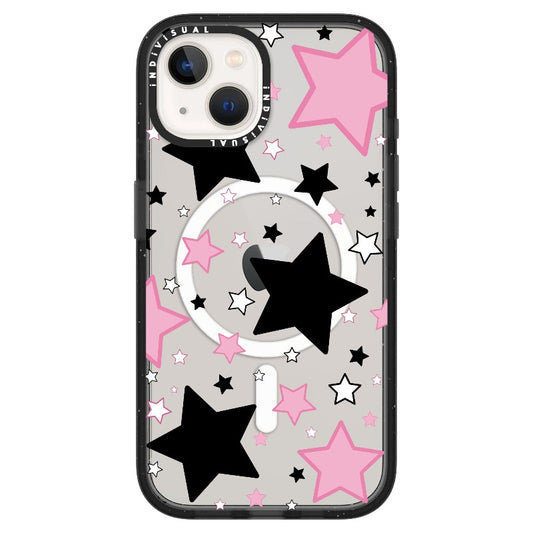 Black, Pink and White Stars Pattern_ iPhone Ultra-MagSafe Case [1506799]