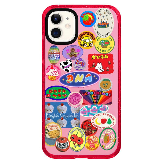 Cute Vintage Stickers Y2K Phone Case_iPhone Clear Impact Case Limited  [1286990]