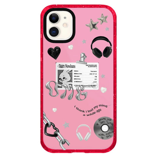 New Jeans Bunny ID Card OMG Black and White Phone Case_iPhone Clear Impact Case Limited  [1286980]