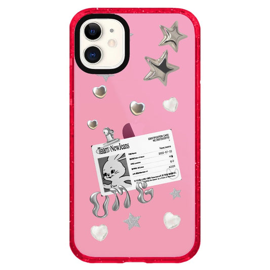 New Jeans Bunny ID Card OMG Black and White Phone Case_iPhone Clear Impact Case Limited  [1336981]