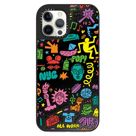 Pop Art Inspired Graffiti Cartoon Phone Case_Clear Impact Phone Case [1502150]