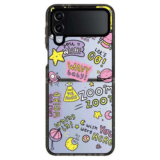 Rockets and Planets Outer Space Themed Phone Case_Samsung Z Flip [1502025]