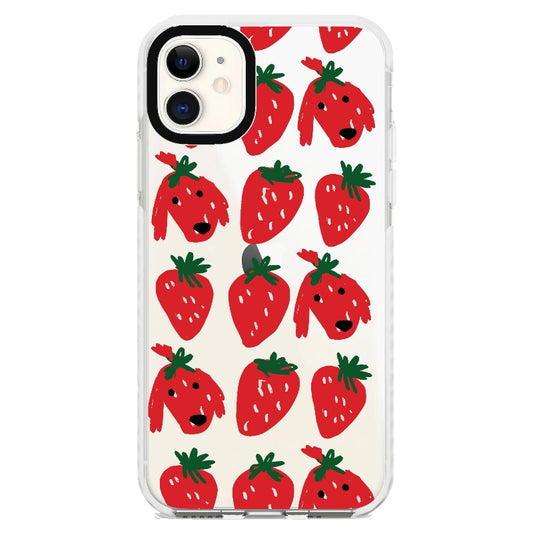 Strawberry Puppy Pattern Phone Case_iPhone Clear Impact Case [1506960]