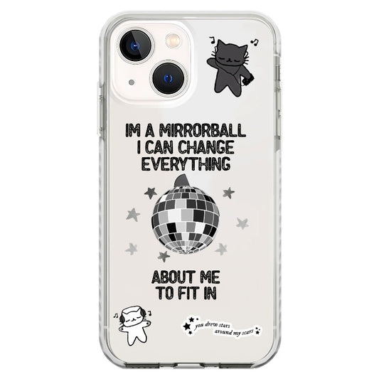 Mirror Ball Theme Cute Doodle Phone Case_iPhone Clear Impact Case [1267325]