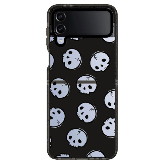 Cute Skulls Pattern Black Phone Case_Samsung Z Flip [1495298]