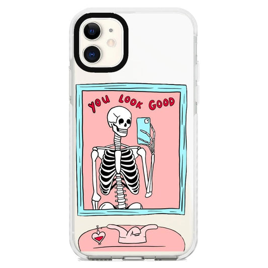 Skeleton Selfie Phone Meme Case_iPhone Clear Impact Case [1462248]