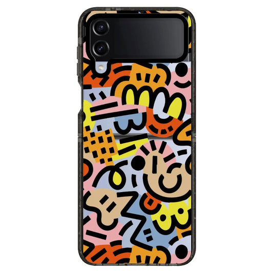 Abstract Line and Color Design Phone Case_Samsung Z Flip [1459605]