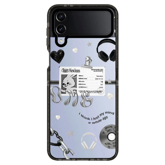 New Jeans Bunny ID Card OMG Black and White Phone Case_Samsung Z Flip [1286980]