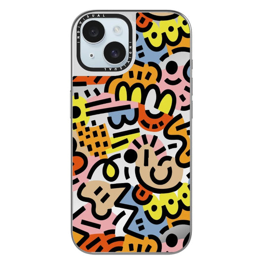 Abstract Line and Color Design Phone Case_Clear Impact Phone Case [1459605]