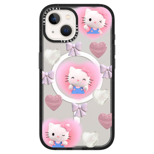 Cute Puffy Hearts Pink Element Clear Phone Case_ iPhone Ultra-MagSafe Case [606946]