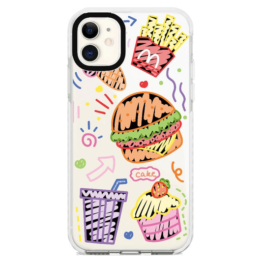 Burger and Fries Foodie Phone Case_iPhone Clear Impact Case [1503049]