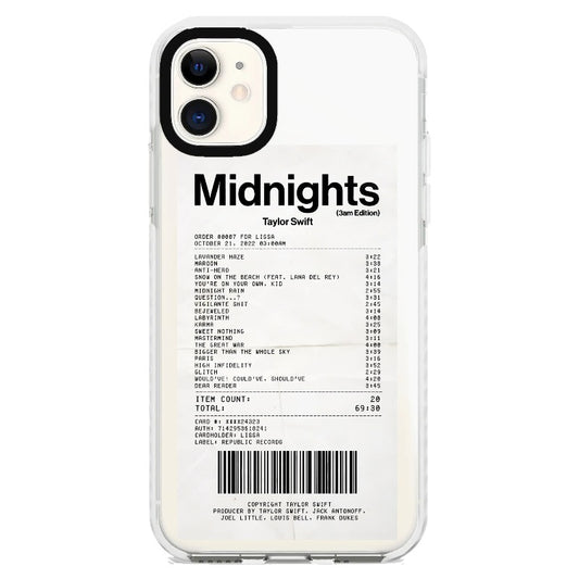 T.S Midnights Receipt Phone Case_iPhone Clear Impact Case [1505129]