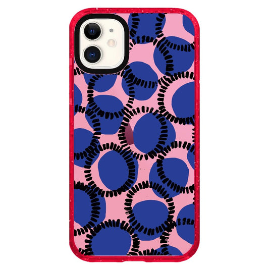 Blue Circle Pattern_iPhone Clear Impact Case Limited  [1503082]