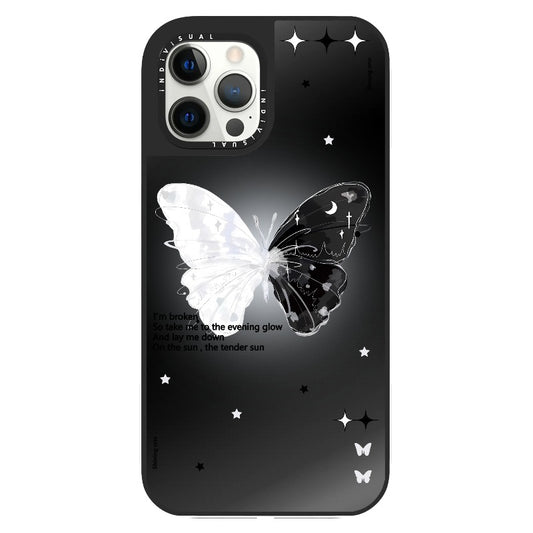 Semi Transparent Black and White Butterflies and Stars_Clear Impact Phone Case [1506970]