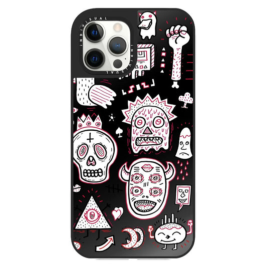 Cartoon Skulls and Monsters Phone Case_Clear Impact Phone Case [1502028]