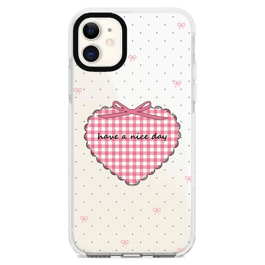 Heart Shaped Reminder "Have a Nice Day"_iPhone Clear Impact Case [1503065]