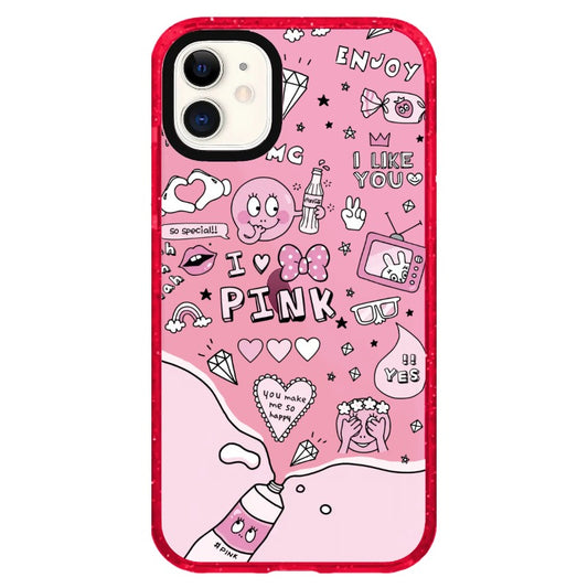 Bubbles and Pink Elements_iPhone Clear Impact Case Limited  [1502026]