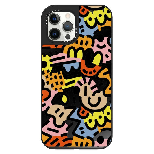 Abstract Line and Color Design Phone Case_Clear Impact Phone Case [1459605]