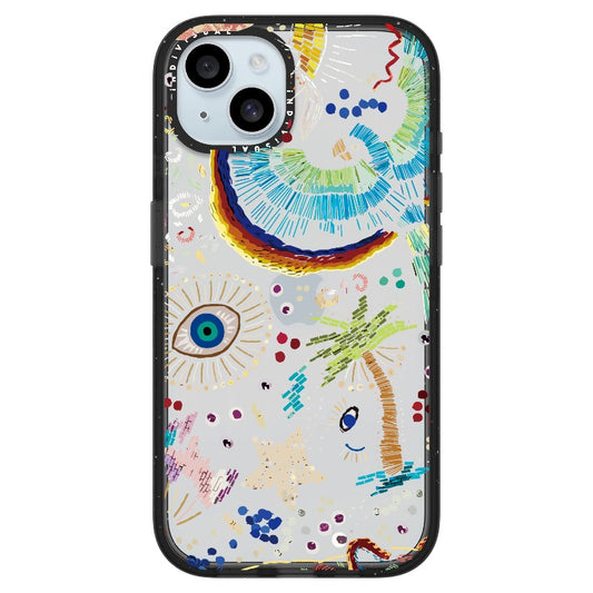 Folk Art Style Coconut Tree and Stars_iPhone Ultra-Impact Case [1506917]