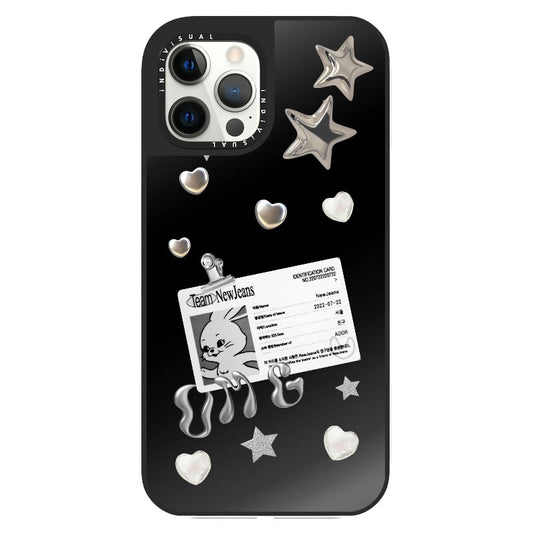 New Jeans Bunny ID Card OMG Black and White Phone Case_Clear Impact Phone Case [1336981]