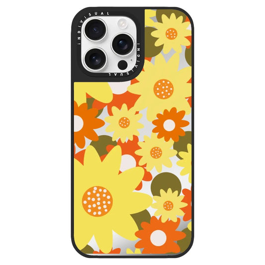 Yellow Floral Pattern Phone Case 7_Clear Impact Phone Case [1499279]